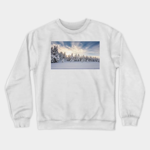 Winter in Yellowstone Crewneck Sweatshirt by StacyWhite